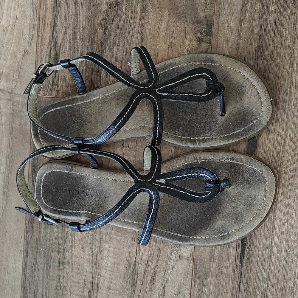 EUC Black flat sandals